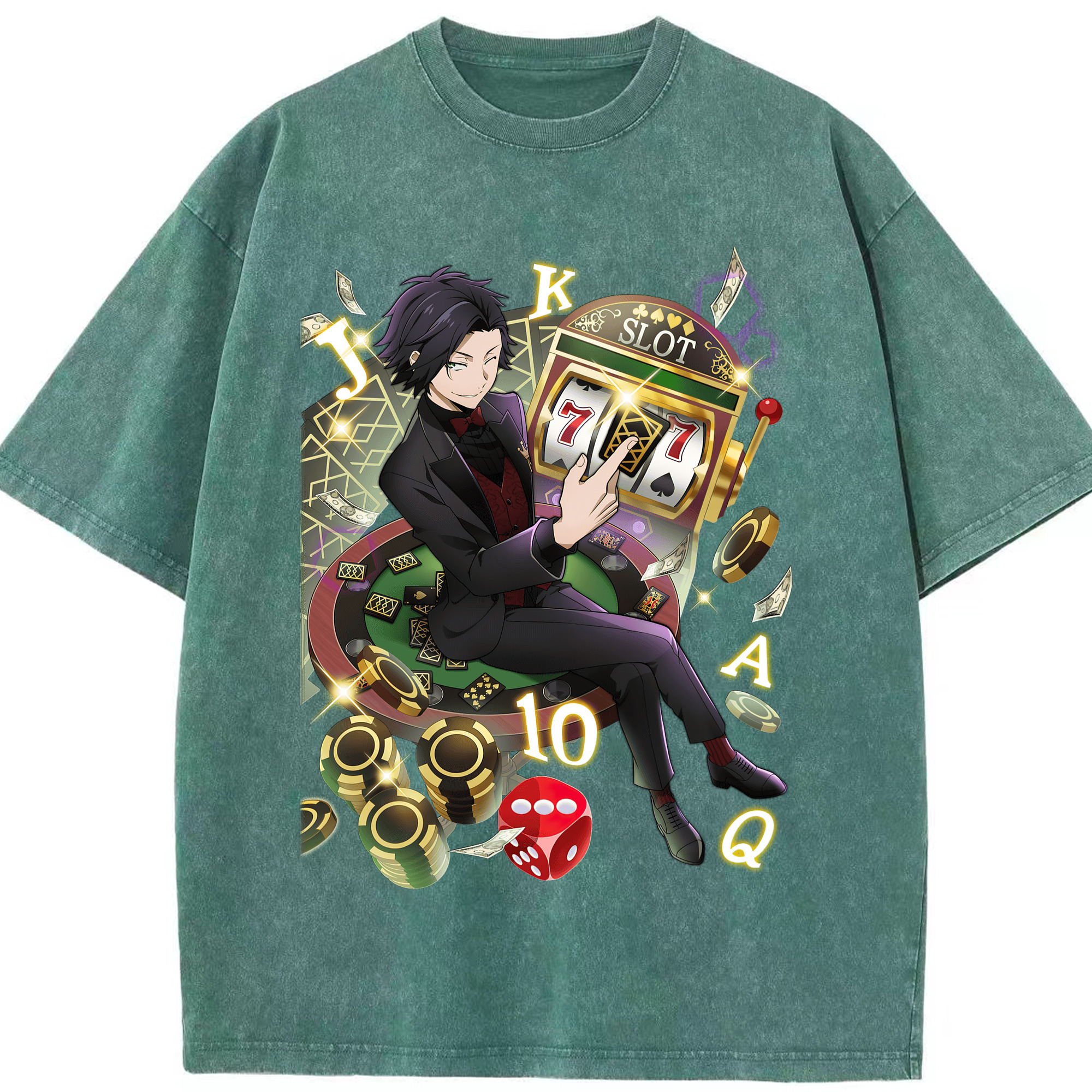 （画像用） 文豪ストレイドッグス Bungo Stray Dogs 綿100% ヴィンテージ風 半袖Tシャツ（フロントプリント）